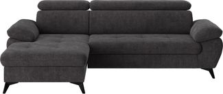 COTTA Ecksofa Hudson L-Form, B: 261 cm, mit Kopfteilverstellung, optional Bettfunktion & Bettkasten