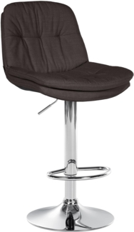 CLP Barhocker Laurel Stoff höhenverstellbar und drehbar,dunkelgrau Metall in Chromoptik