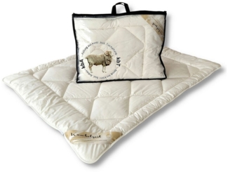 Meivita Kinderbettdecke Bio Merino Kinderdecke Ganzjahresdecke kbA und kbT in 100x135 cm, Füllung: 100% Wolle kbT, Bezug: 100% Baumwolle kbA, Bettdecke Hergestellt in Deutschland