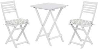 Bistro Set mit Kissen Holz Mintgrün FIJI