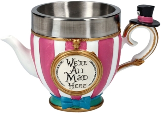 Figuren Shop GmbH Tasse Tasse Pinkys Up - Hutmacher - Nemesis Now - Teetasse Dekoration, Kunststein (Polyresin), Edelstahl