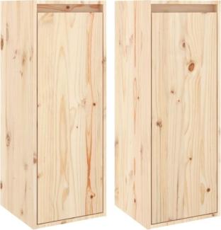 vidaXL Wandschränke 2 Stk. 30x30x80 cm Massivholz Kiefer 813496