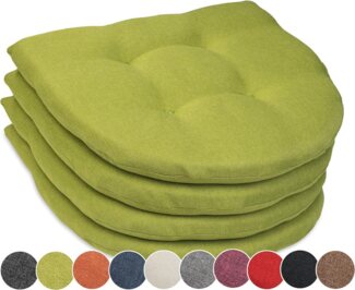 sunnypillow Stuhlkissen 4er Set Auflage 40x40 für Stühle, Bänke in Haus und Garten dick 5cm, Sitzkissen Sitzauflage Stuhlauflage Gartenkissen Esszimmerstuhl