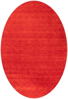 Morgenland Gabbeh Teppich - Softy - Uni - oval - 230 x 150 - Rost