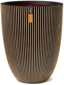 Capi Vase Groove Elegant 34x46 cm Schwarz und Golden 445494