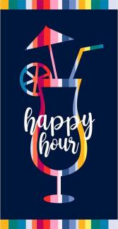 Egeria Strandtuch HAPPY HOUR, Frottiervelours (1-St), 90x180 cm