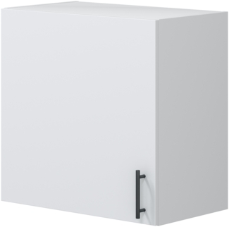 Hängeschrank >KIRA< in Weiß glänzend/Mattweiß - 60x59x34 (BxHxT)