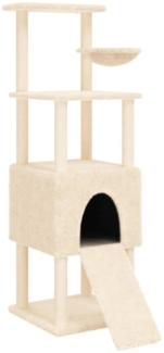 vidaXL Kratzbaum mit Sisal-Kratzsäulen Creme 153 cm 172115
