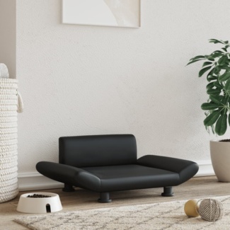vidaXL Hundebett Schwarz 70x45x28 cm Kunstleder 172001