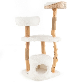 COSTWAY Kratzbaum 124cm Katzenbaum, Katzenbaum, Kletterbaum mit Katzenhöhle, 124cm hoch