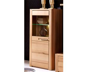 Vitrine >Nature Plus III< in Kernbuche aus Metall - 60x127x40cm (BxHxT)