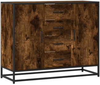 vidaXL Sideboard Räuchereiche 92x35x76 cm Holzwerkstoff 3300827