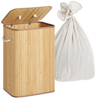 Bambus Wäschekorb mit 2 Fächern 10052218_126