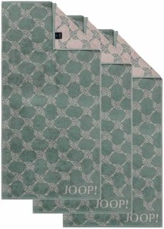 JOOP! Handtuch Classic / Infinity Kollektion, 3er Pack - Walkfrottier Pinie Cornflower 50x100cm
