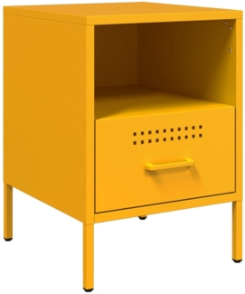 vidaXL Nachttisch Senfgelb 36x39x50,5 cm Stahl 843060