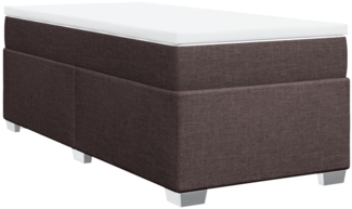 vidaXL Boxspringbett mit Matratze Dunkelbraun 80x200 cm Stoff 3285091