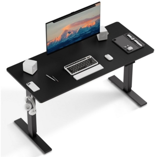 HOMAVO Schreibtisch Elektrisch höhenverstellbar mit Memory- und Sitz-/Steh-Erinnerung (Zweistufige Höhenverstellung, schnelle Montage, Intelligente Kollisionsschutzfunktion, Große Größe : 110/140*60cm 160*80 cm)