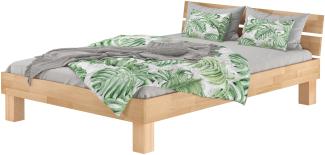 Französisches Bett Futonbett Doppelbett 160x200 Massivholzbett Buche natur V-60. 86-16 ohne Zubehör