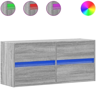vidaXL TV-Wandschrank mit LED-Beleuchtung Grau Sonoma 100x31x45 cm 852297