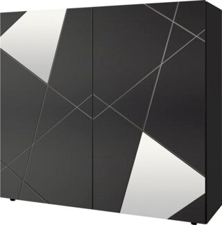 INOSIGN Highboard Vittoria, Breite 121 cm, Front mit Siebdruck und Spiegel