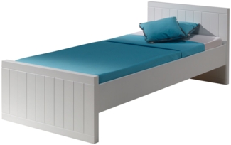 Einzelbett Kamaria 210x95x77 Kinderbett MDF Weiß