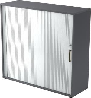 bümö® Rollladenschrank 3 OH abschließbar in Ahorn/Silber mit Streifengriffen