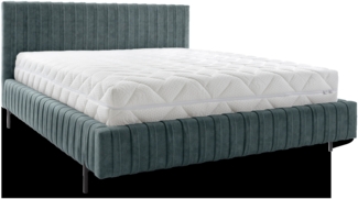 Eltap Bett Plissa (Relax 38) 140x200 Metallrahmen, Gaslift, Box, Dunkelgrün, 212 x 102 x 200 cm