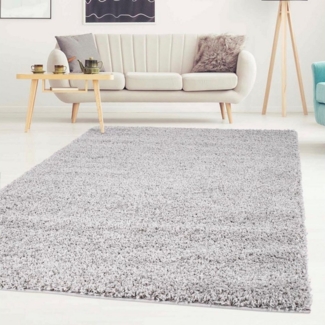 Carpet City Hochflor-Teppich Shaggi uni 500, rechteckig, Höhe: 30 mm, Läufer, Shaggy, Uni, Langflor, weich, Wohnzimmer, Schlafzimmer, Kinder