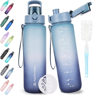 AOPREL Trinkflasche 1l BPA-frei aus Tritan Sport Flasche Kohlensäure geeignet