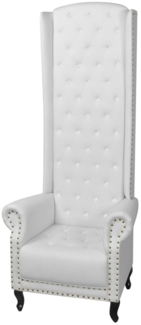 vidaXL Hochlehner-Sessel Weiß Kunstleder 243591