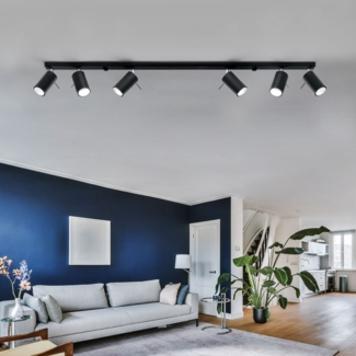 Deckenleuchte RING 6L schwarz