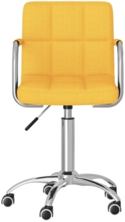 vidaXL Esszimmerstuhl Drehbar Senfgelb Stoff, Drehbar [3087976]
