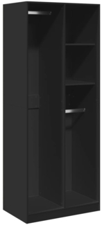 vidaXL Kleiderschrank Schwarz 80x50x200 cm Holzwerkstoff 3307757
