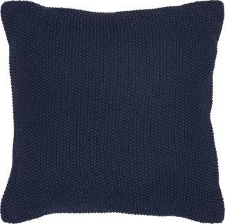 Kissen, recycelte Baumwolle, dunkelblau, 45x45 cm