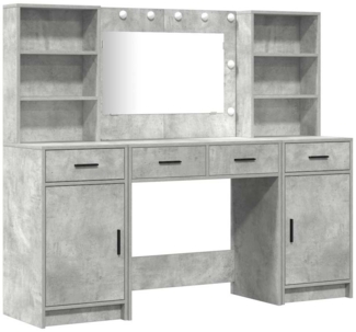 vidaXL Schminktisch Set mit Schubladen 3 pcs Beton Grau Holzwerkstoff 3334284