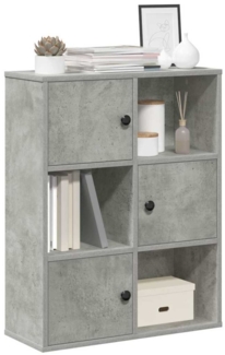 vidaXL Bücherregal Betongrau 60x24x76,5 cm Holzwerkstoff 860385