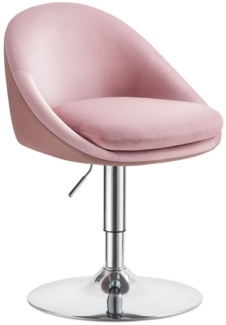 VASAGLE Stuhl verstellbar, Schminkstuhl, Bürostuhl, drehbar, Barhocker mit Rückenlehne und Sockel, Stahl, für Theke, Büro, Schminktisch, Esszimmer, 52,5x50 x (81,5–93,5) cm