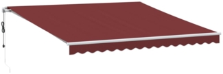 vidaXL Markise Automatisch Burgunderrot 400x300 cm 3215227
