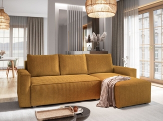 Masseno Ecksofa POTARO mit Schlaffunktion L-Form, Sofa mit Bettkasten