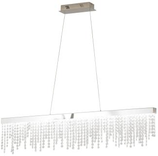 Eglo 39284 LED Pendelleuchte ANTELAO mit Kristallen chrom klar L:115cm B:9cm H:150cm