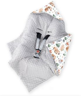 Einschlagdecke Babyschale - Kuscheldecke - Decke - Babydecke Baby - Neugeborene, Amilian, ca. 90x90 cm, Sommer, Winter, Herbst, Frühling, Decke für Babyschale