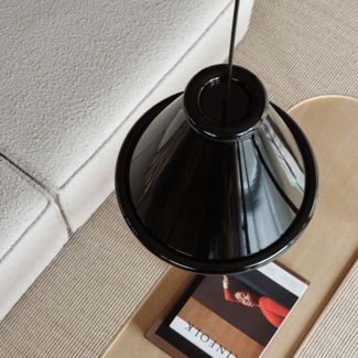 Belid Pendelleuchte Belle 15cm schwarz glänzend 2700K