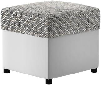 Pouf R3, Fußhocker, Grau