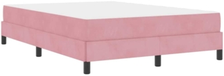 vidaXL Boxspringbett mit Matratze mit Matratze Rosa 160 x 200 cm Samt 3398706