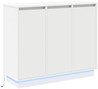 vidaXL LED Sideboard Weiß 90 x 32 x 75 cm Holzwerkstoff 869674