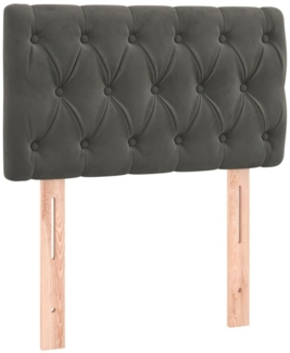 vidaXL Kopfteil LED Kopfteil Dunkelgrau 80x7x78/88 cm Samt, (1 St)