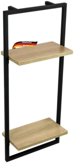 DELUKE® Wandregal Schwarz SYIOP - MDF, Metallrahmen | Bücherregal Schwebendes Regal Hängeregale für Wohnzimmer | High