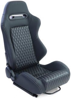 Sportsitz Halbschalensitz Spielekonsole Sim Racing Schwarz mit Rautenmuster