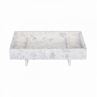 blomus Tablett -ABENTO- Elegantes Tablett aus Marmor: Vielseitiges Design, Marmor, Hochwertig, Marmor, 30x18x7,5cm, Designer, 3 Farben, Luxuriös, Pflegeleicht