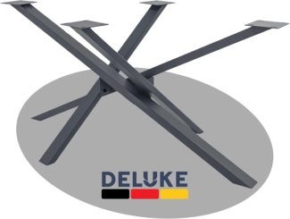 DELUKE® Tischgestell Metall SIDER Grau Robuste Verarbeitung Tischbein Tischkufen Tischgestell für Holztisch Esstisch Schreibtisch Sitzbank 72x80x160cm
